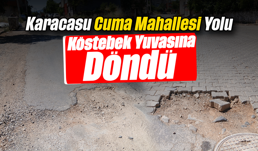 Karacasu Cuma Mahallesi Yolu Köstebek Yuvasına Döndü