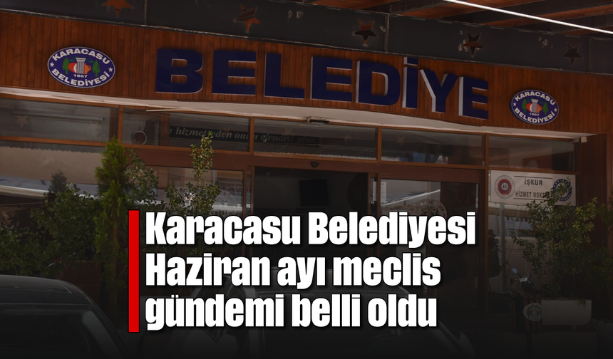 Karacasu Belediyesi Haziran ayı meclis gündemi belli oldu