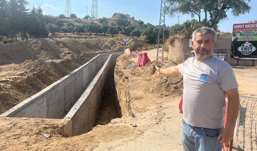 Nazilli’de aylardır bitmeyen DSİ çalışması yangına müdahaleyi geciktirdi