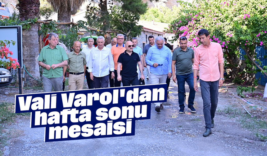 Vali Varol'dan hafta sonu mesaisi