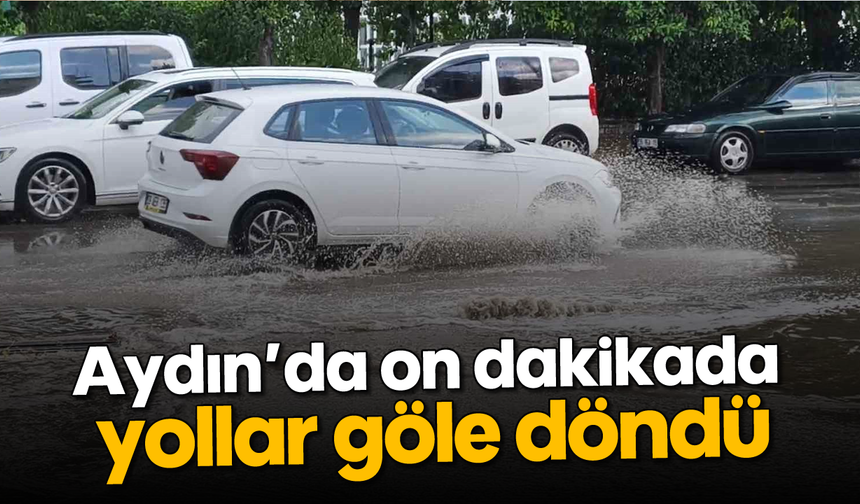 Aydın'da on dakikada yollar göle döndü