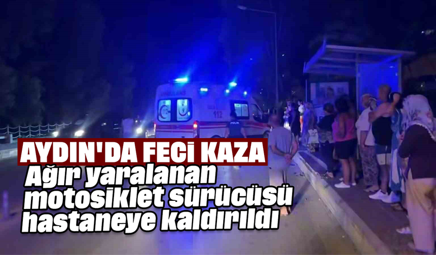 Aydın'da feci kaza: Ağır yaralanan motosiklet sürücüsü hastaneye kaldırıldı