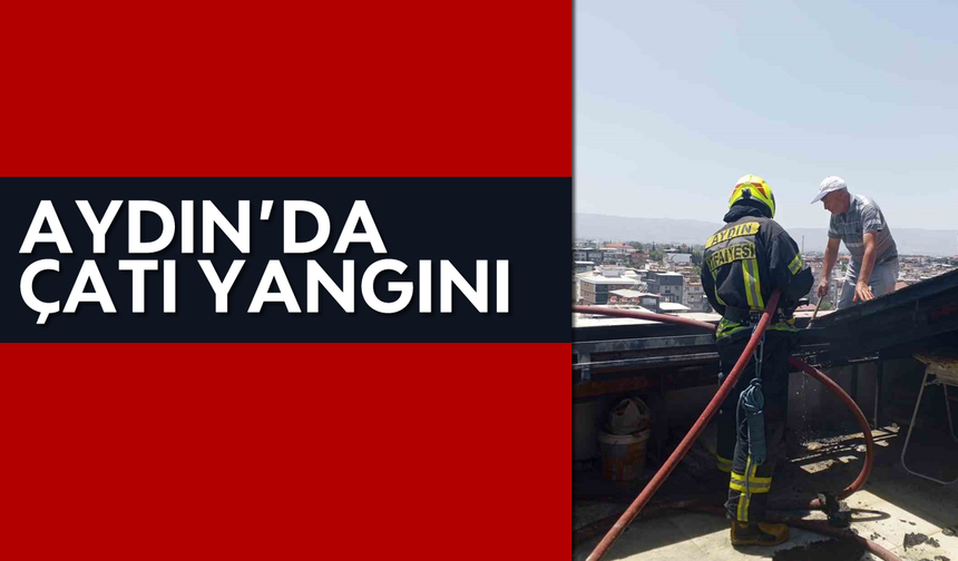 Aydın’da çatı yangını