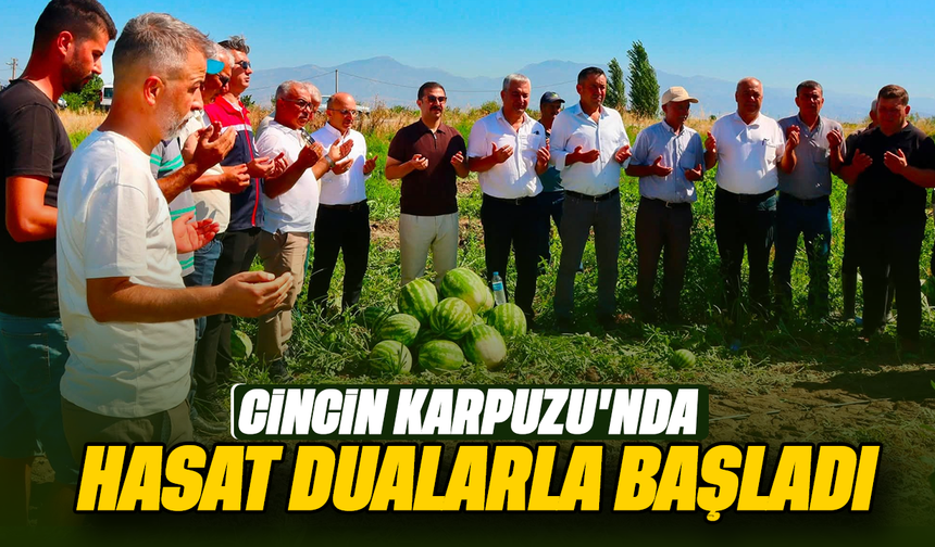 Cincin Karpuzu’nda hasat dualarla başladı