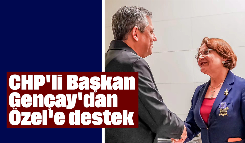 CHP'li Başkan Gençay'dan Özel'e destek