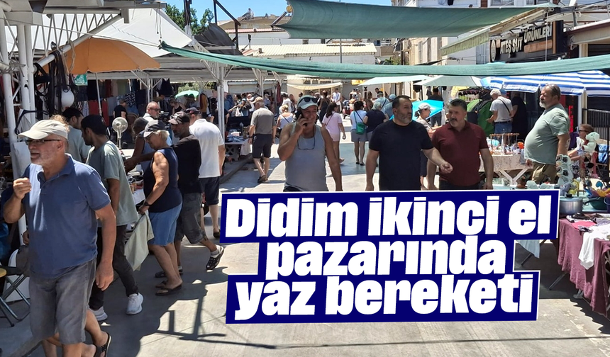 Didim ikinci el pazarında yaz bereketi