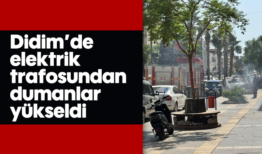 Didim’de elektrik trafosundan dumanlar yükseldi