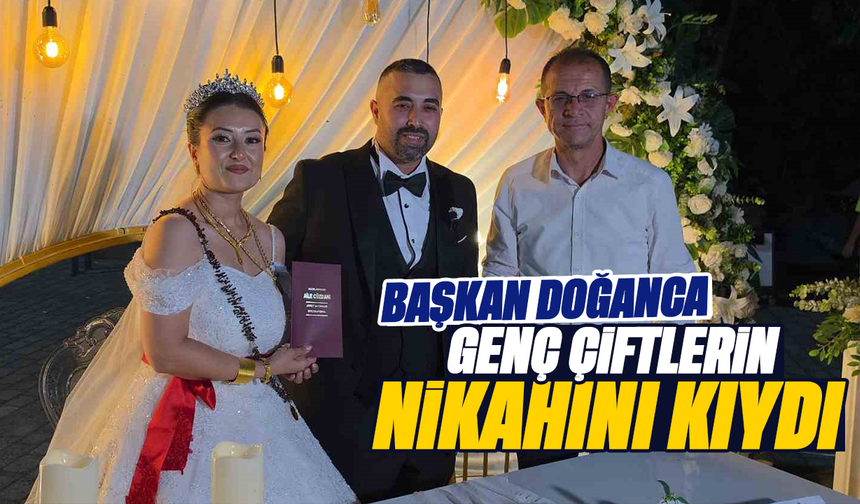 Başkan Doğanca, genç çiftlerin nikahını kıydı