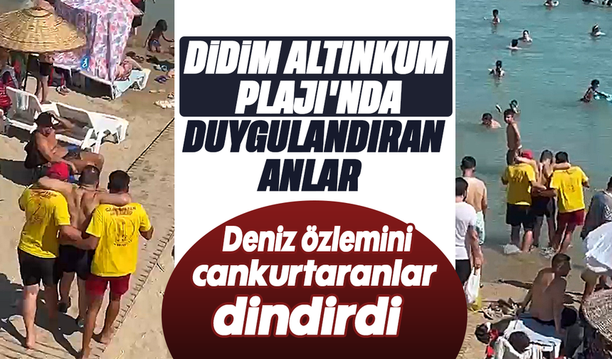 Didim Altınkum Plajı'nda duygulandıran anlar: Deniz özlemini cankurtaranlar dindirdi