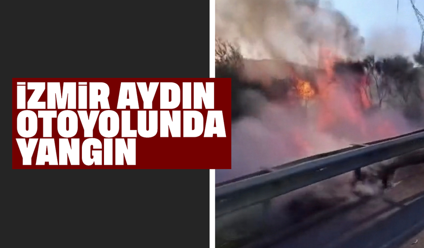 İzmir–Aydın otoyolunda yangın