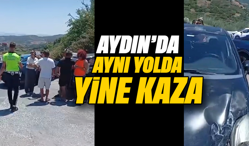 Aydın'da aynı yol da yine kaza