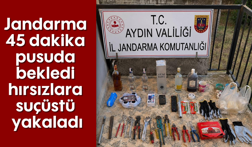 Jandarma 45 dakika pusuda bekledi, hırsızlara suçüstü yakaladı