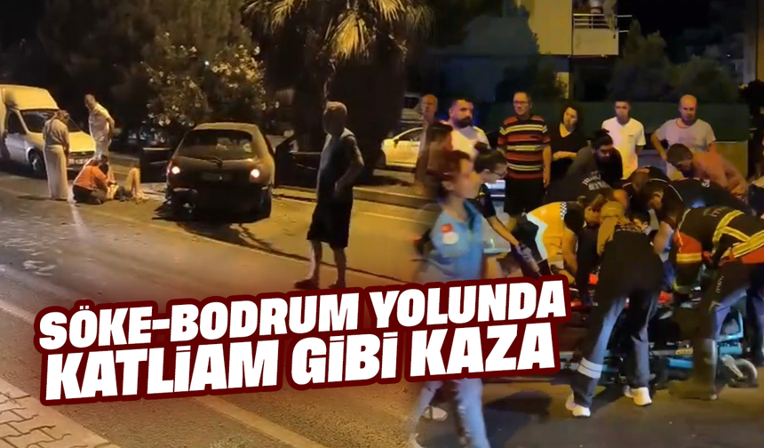 Söke-Bodrum yolunda katliam gibi kaza