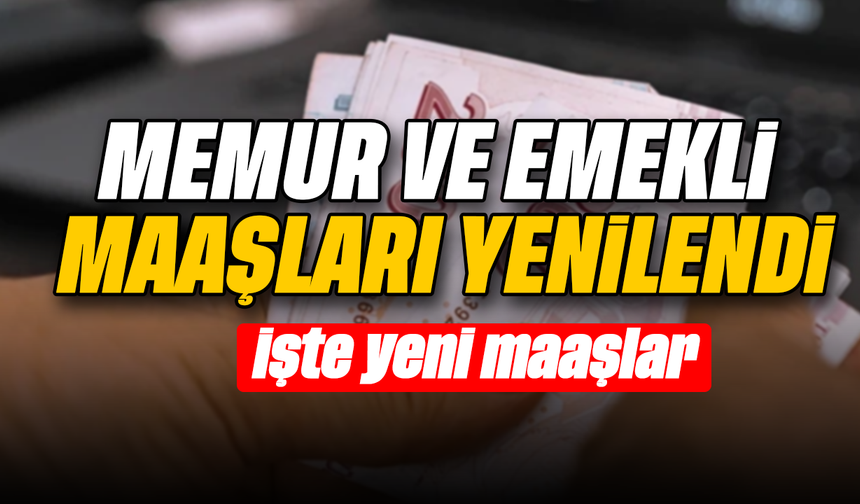 Memur ve emekli maaşları yenilendi: işte yeni maaşlar