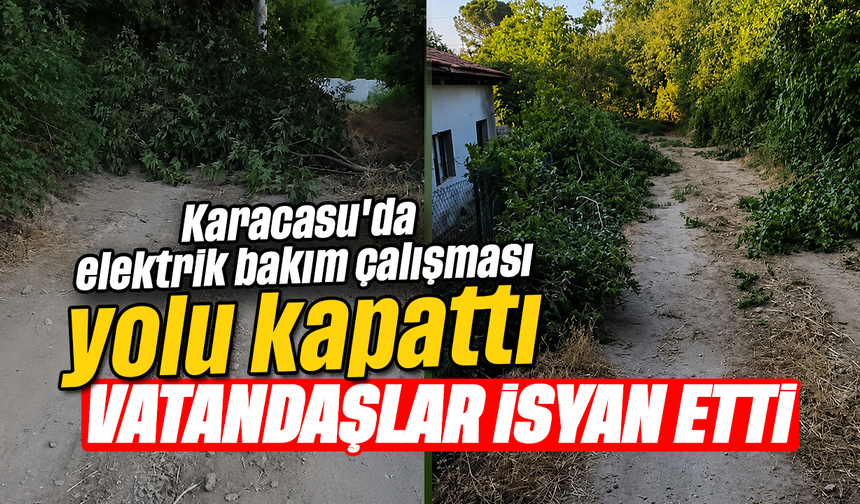 Karacasu'da elektrik bakım çalışması yolu kapattı: Vatandaşlar isyan etti