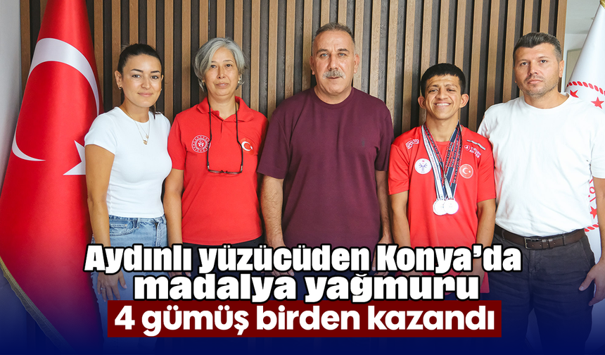 Aydınlı yüzücüden Konya’da madalya yağmuru: 4 gümüş birden kazandı