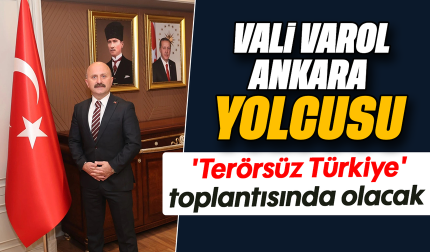 Vali Varol Ankara yolcusu:'Terörsüz Türkiye' toplantısında olacak
