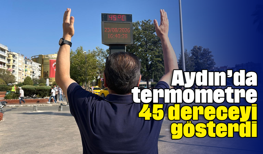 Aydın’da termometre 45 dereceyi gösterdi