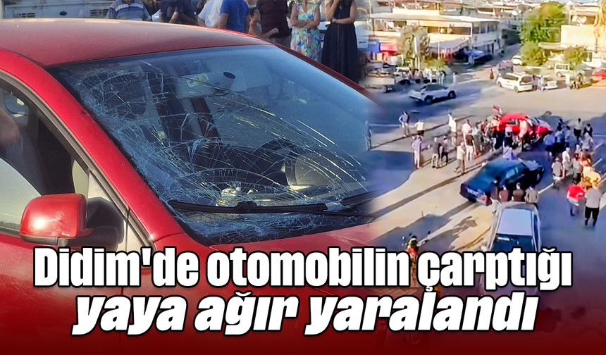 Didim'de otomobilin çarptığı yaya ağır yaralandı