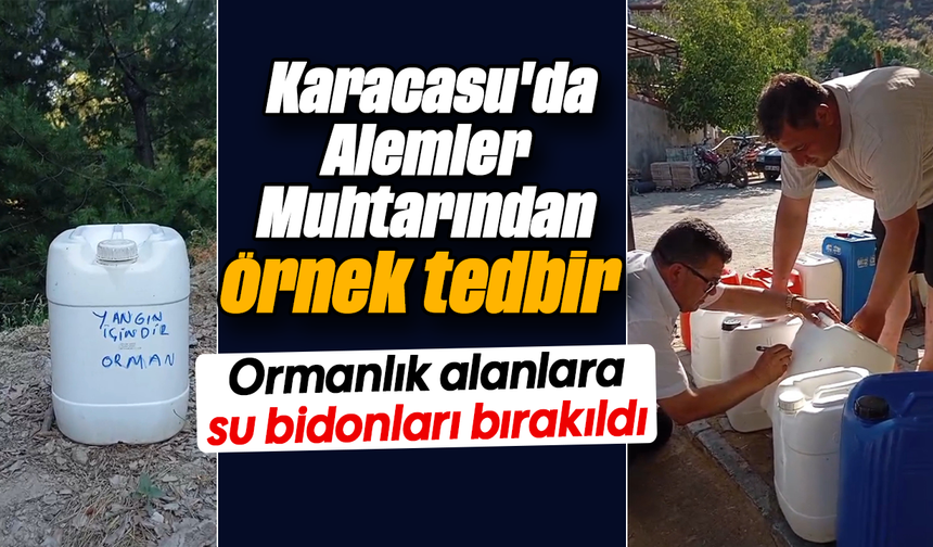 Karacasu'da Alemler Muhtarından örnek tedbir