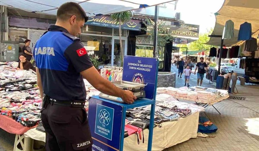 Germencik’te pazar yerlerinde çifte uygulama
