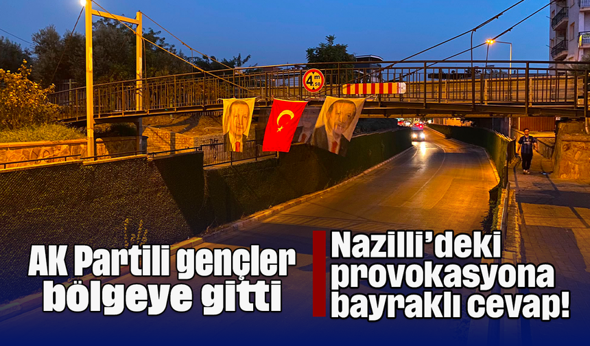 AK Partili gençler bölgeye gitti: Nazilli’deki provokasyona bayraklı cevap!