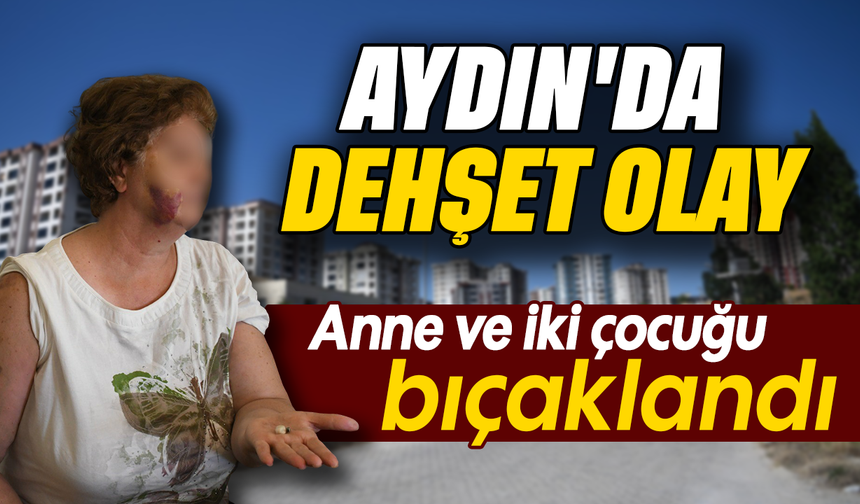 Aydın'da dehşet olay: Anne ve iki çocuğu bıçaklandı