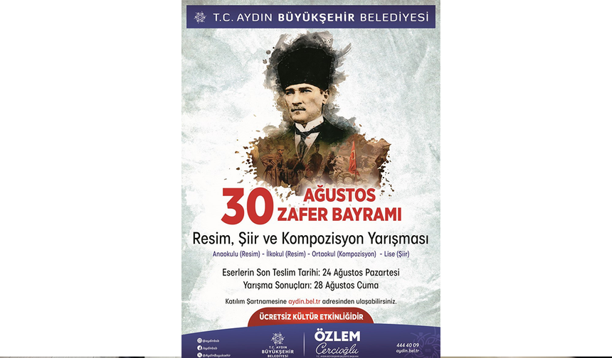 Aydın Büyükşehir Belediyesi’nden 30 Ağustos temalı yarışma