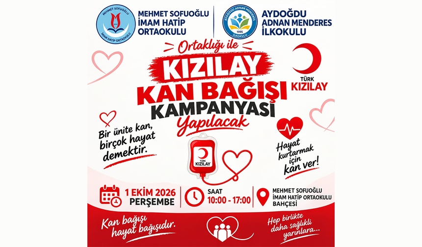 Nazilli’de kan bağışı kampanyası düzenlenecek “Bir ünite kan, birçok hayat”