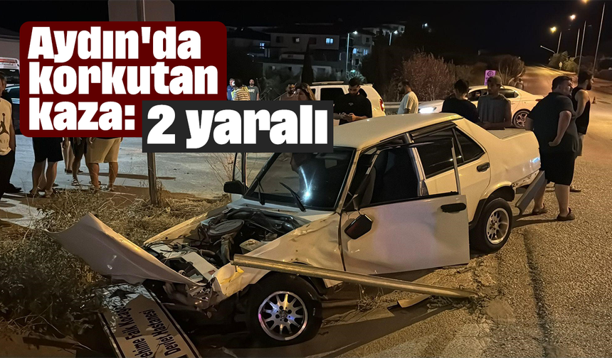 Aydın'da korkutan kaza: 2 yaralı