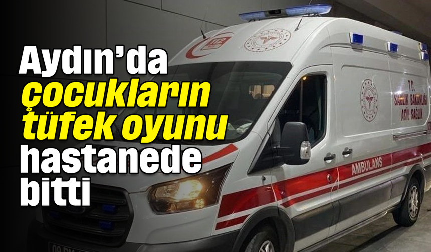 Aydın’da çocukların tüfek oyunu hastanede bitti