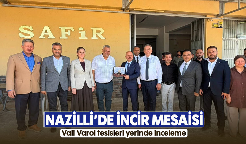 Nazilli’de incir mesaisi : Vali Varol tesisleri yerinde inceleme