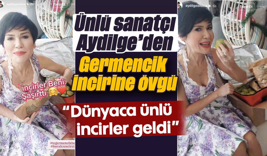 Ünlü sanatçı Aydilge’den Germencik incirine övgü