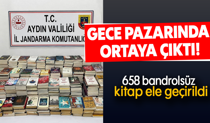 Gece pazarında ortaya çıktı! : 658 bandrolsüz kitap ele geçirildi