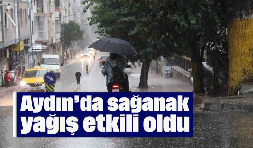 Aydın’da sağanak yağış etkili oldu