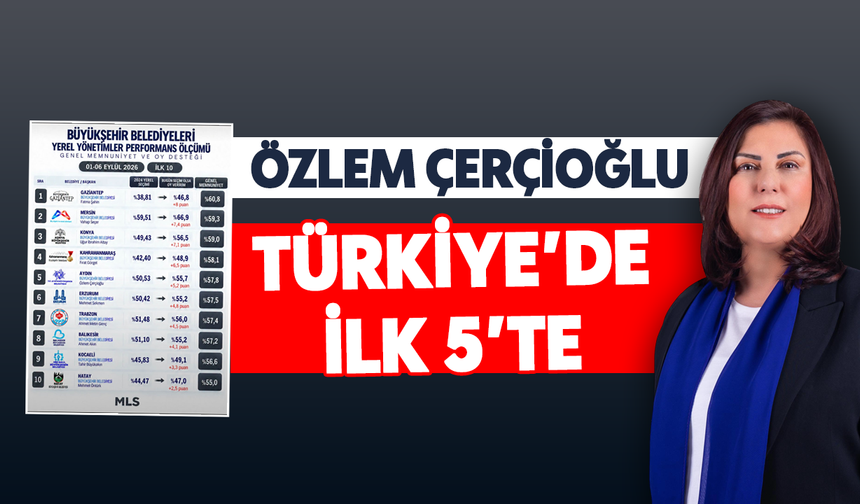 Özlem Çerçioğlu Türkiye’de ilk 5’te