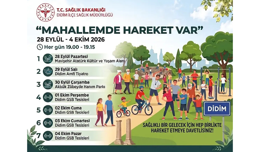 Didim Sağlık Müdürlüğünden “Mahallemde Hareket var” projesi