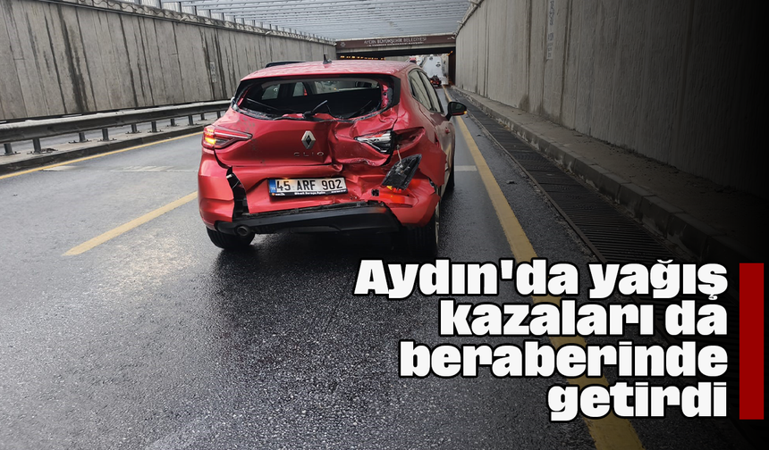 Aydın'da yağış kazaları da beraberinde getirdi