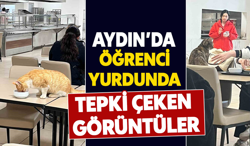 Aydın’da öğrenci yurdunda tepki çeken görüntüler!