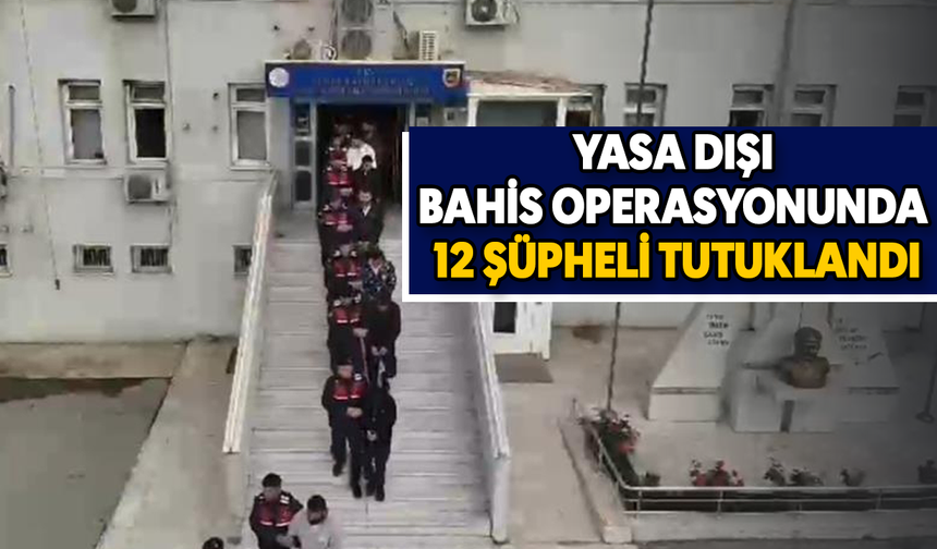 Yasa dışı bahis operasyonunda 12 şüpheli tutuklandı