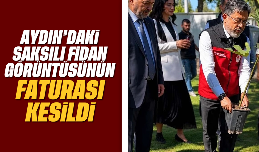 Aydın’daki saksılı fidan görüntüsünün faturası kesildi