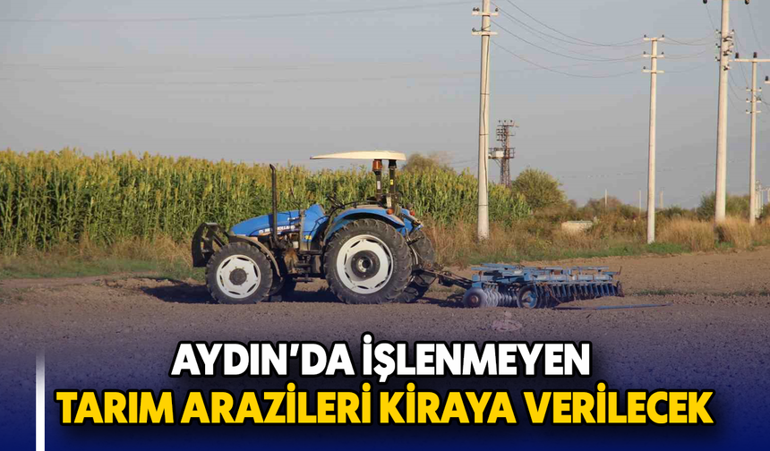 Aydın’da işlenmeyen tarım arazileri kiraya verilecek