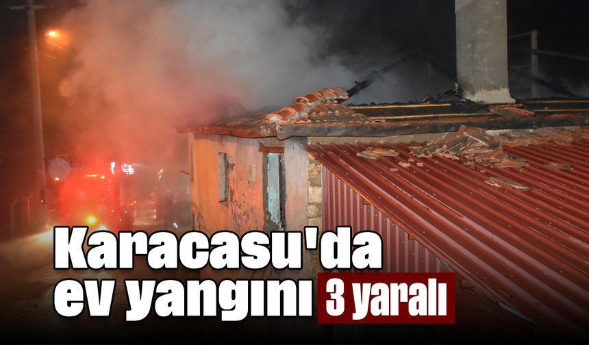 Karacasu'da ev yangını: 3 yaralı