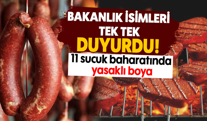 Bakanlık isimleri tek tek duyurdu! 11 sucuk baharatında yasaklı boya