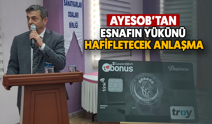 AYESOB'tan esnafın yükünü hafifletecek anlaşma