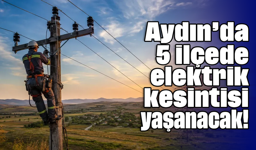 Aydın’da 5 ilçede elektrik kesintisi yaşanacak!