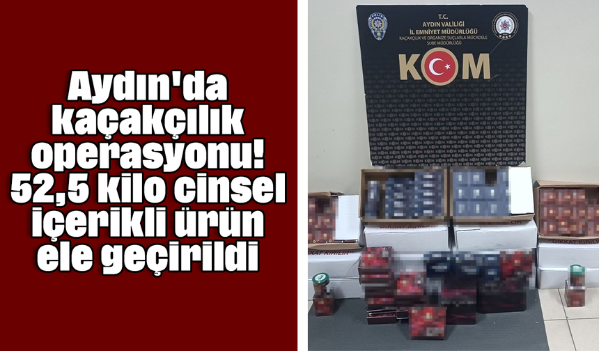 Aydın'da kaçakçılık operasyonu! 52,5 kilo cinsel içerikli ürün ele geçirildi