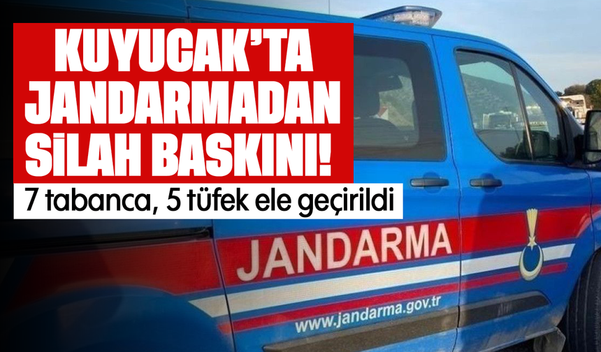 Kuyucak'ta Jandarmadan silah baskını! 7 tabanca, 5 tüfek ele geçirildi