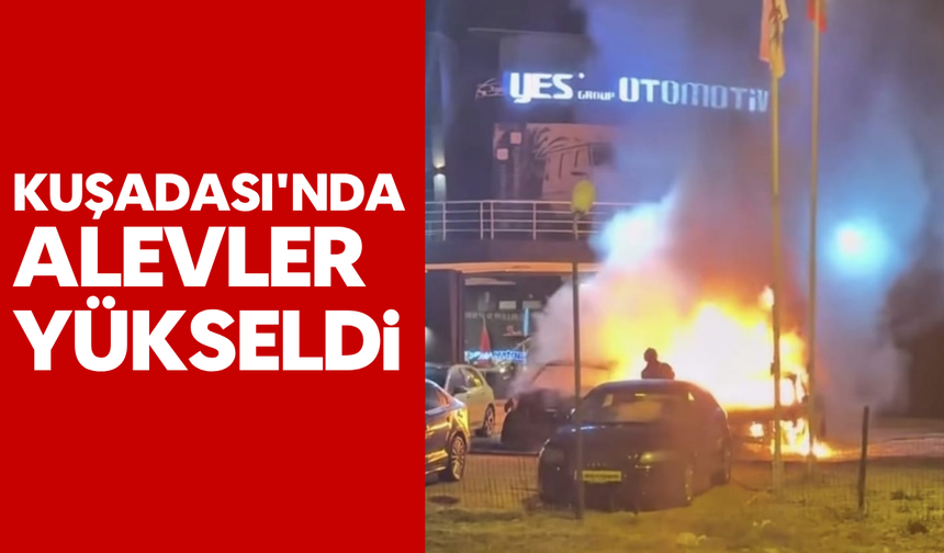 Kuşadası'nda alevler yükseldi