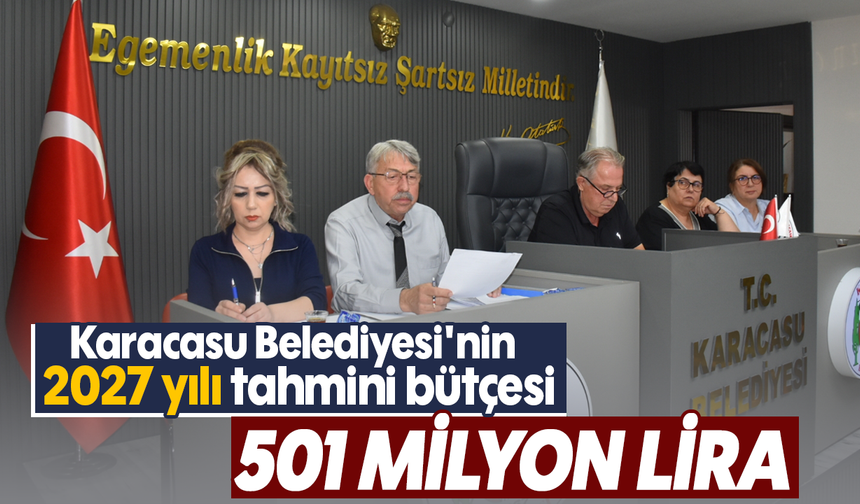 Karacasu Belediyesi'nin 2027 yılı tahmini bütçesi 501 milyon lira